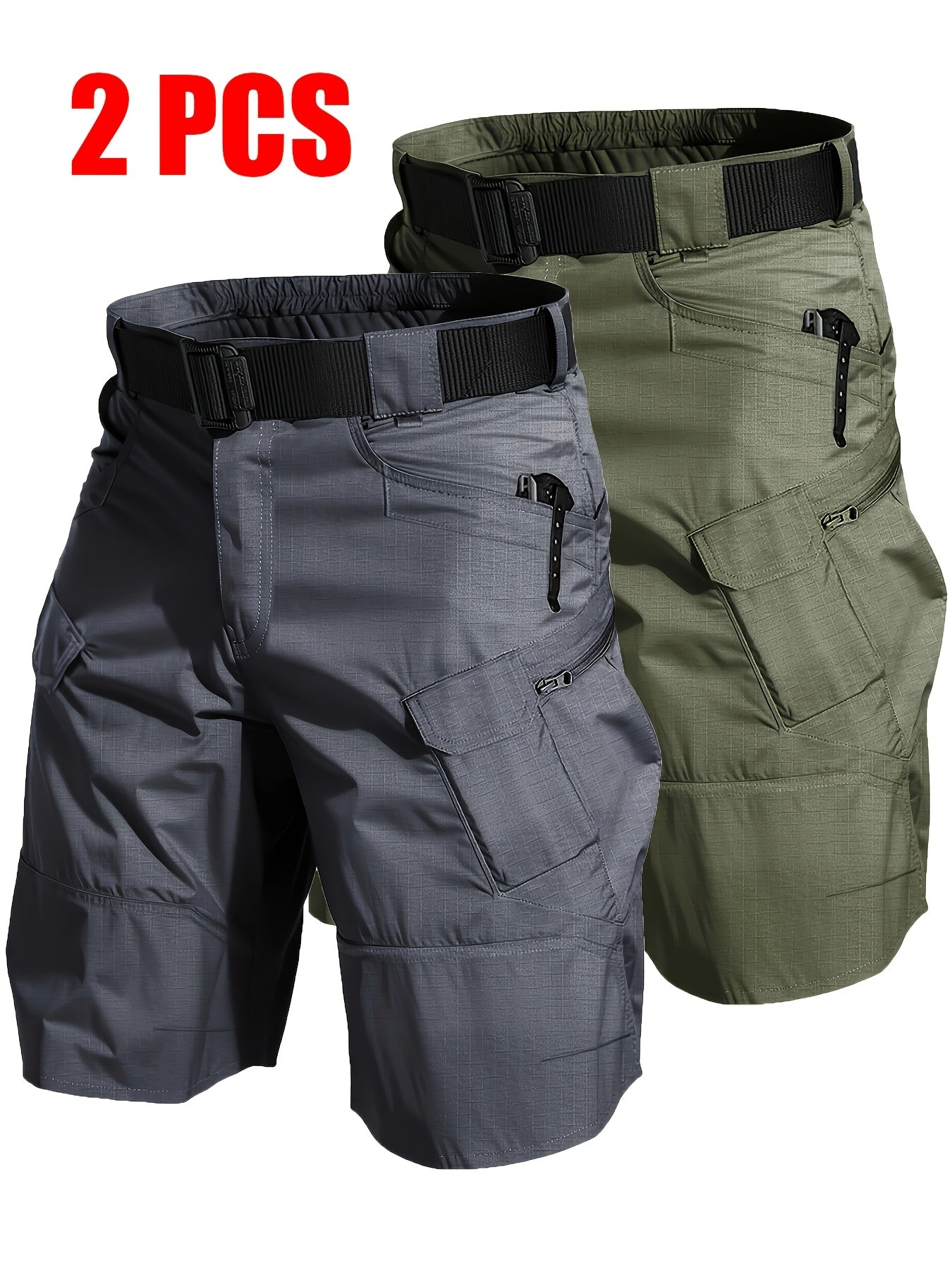 Men's Athletic Shorts - Quick Dry With Pockets – Black+gray – Black option – view 23