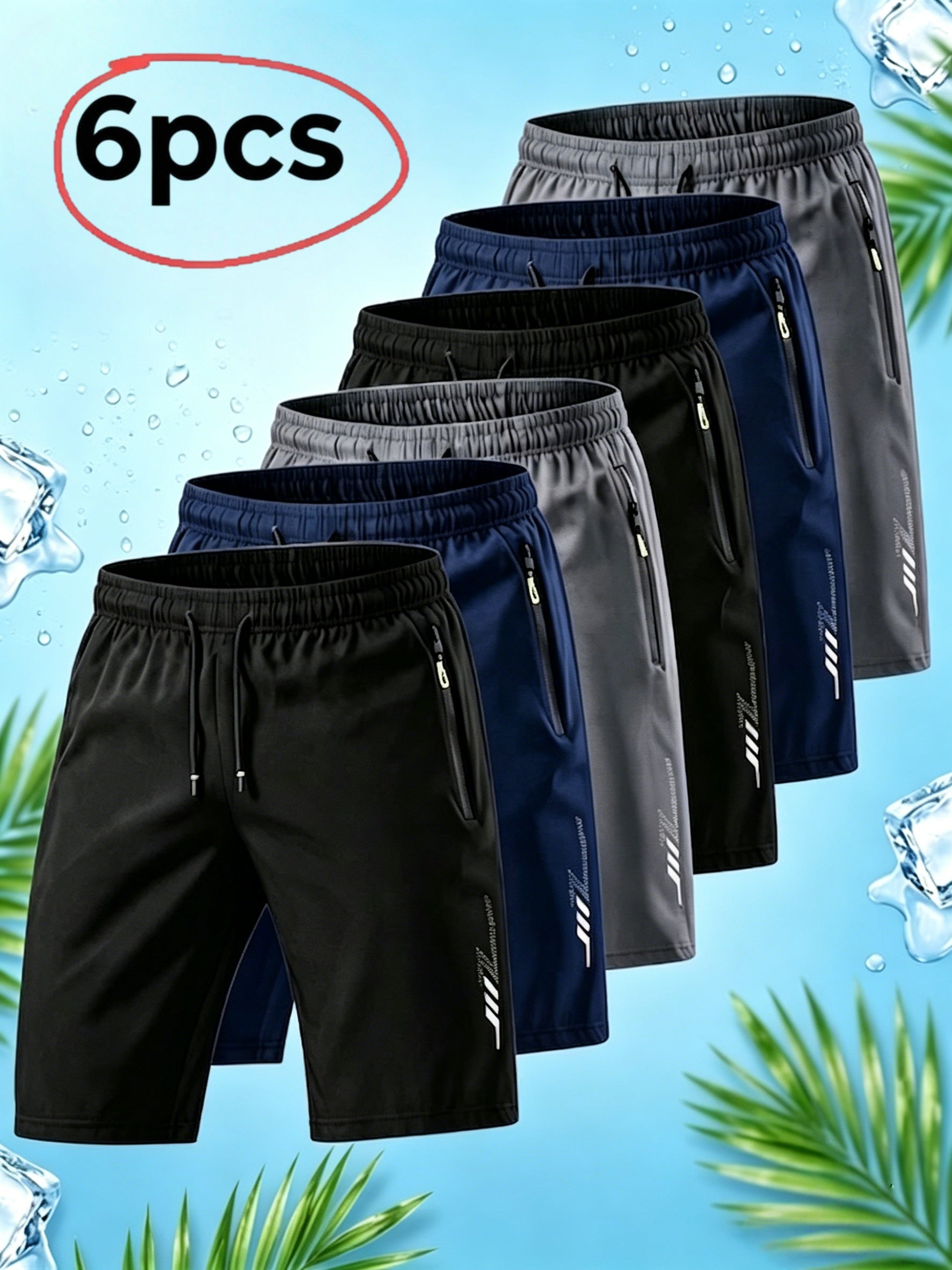 Men's Athletic Shorts - Quick Dry With Pockets – Colorway 78053 detail view