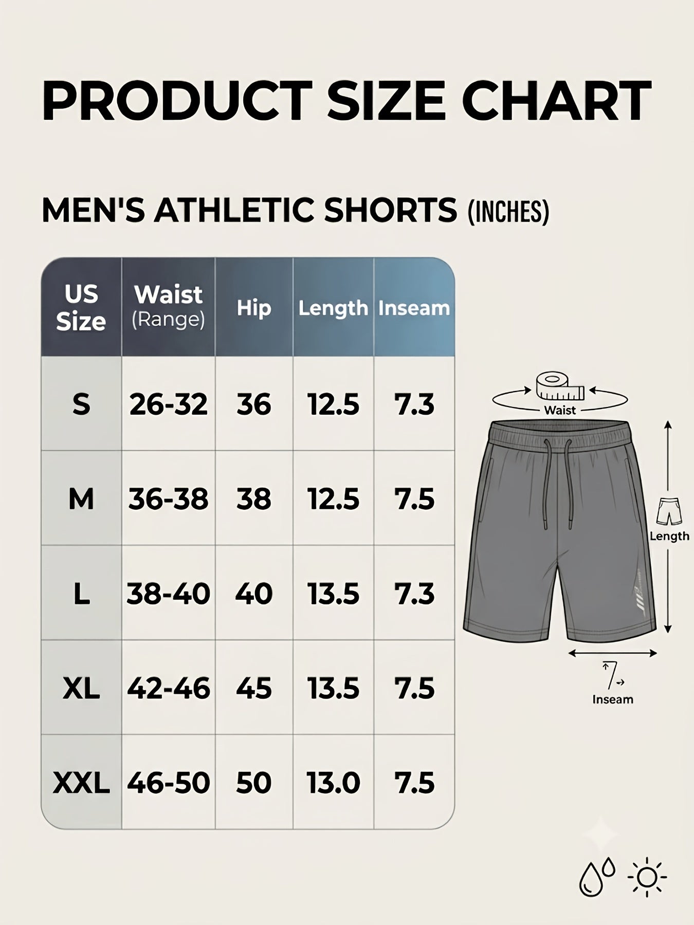 Men's Athletic Shorts - Quick Dry With Pockets – Colorway 78053 detail view