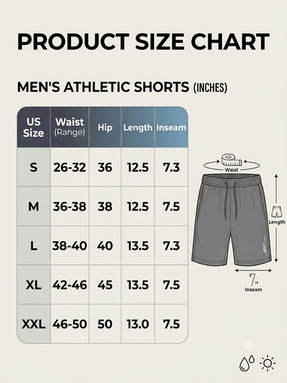 Men's Athletic Shorts - Quick Dry With Pockets – Colorway 78053 detail view