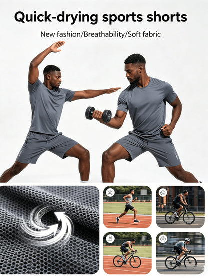 Men's Athletic Shorts - Quick Dry With Pockets – Colorway 78053 detail view