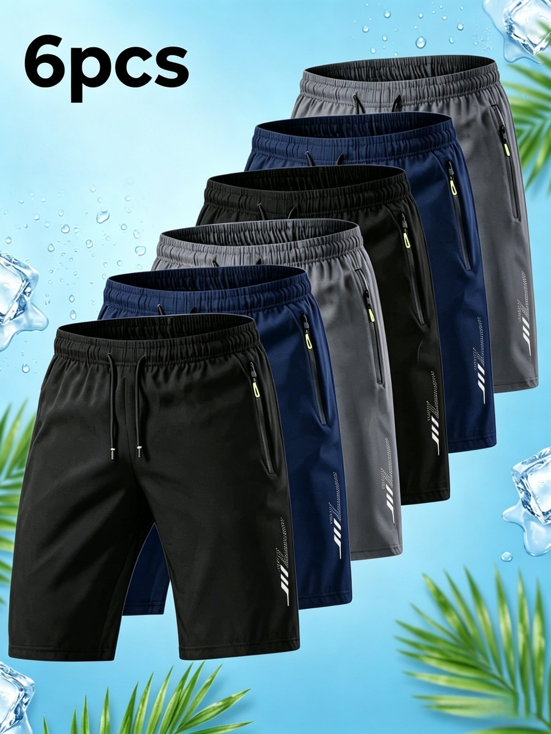Men's Athletic Shorts - Quick Dry With Pockets – Colorway 78053 detail view