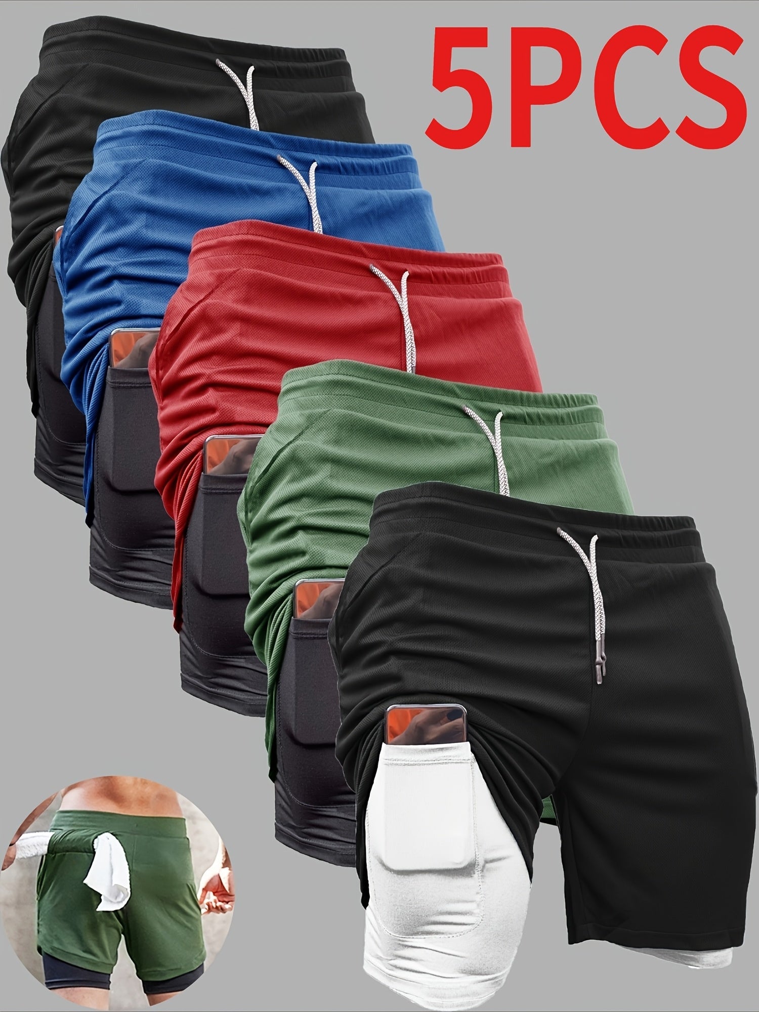 Men's Athletic Shorts - Quick Dry With Pockets – Mesh Leggings – view 9