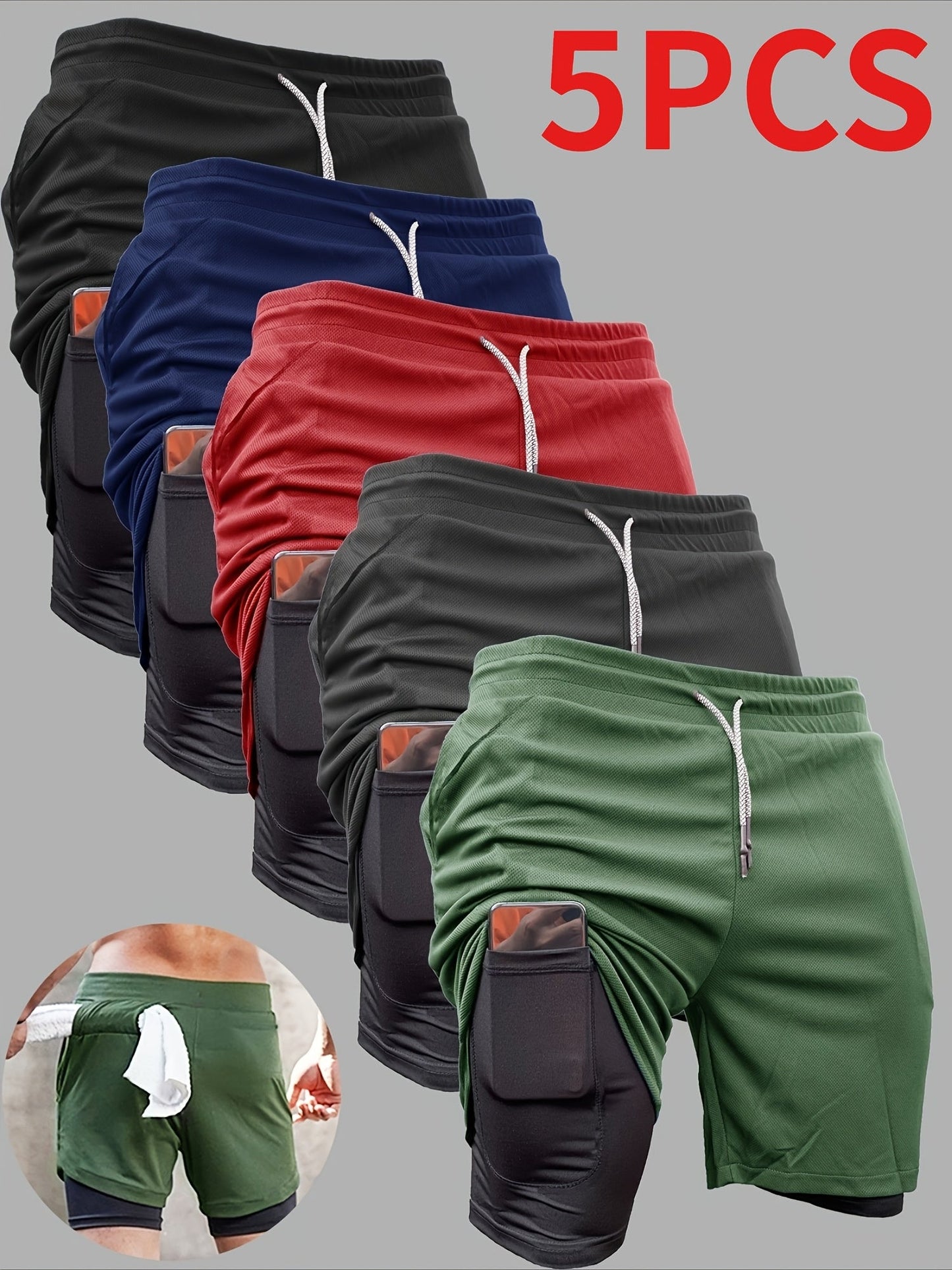 Men's Athletic Shorts - Quick Dry With Pockets – Mesh Leggings – view 14