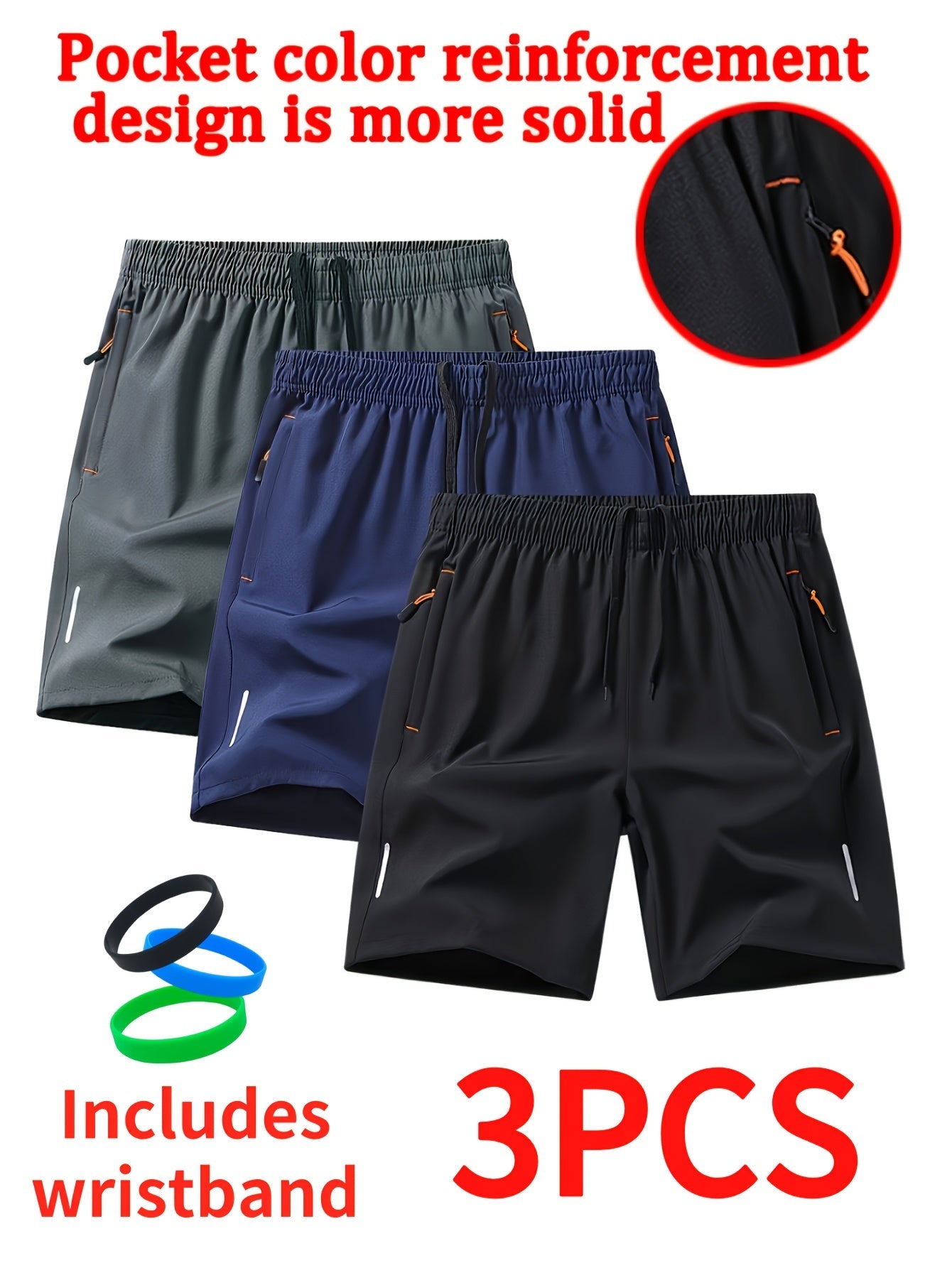 Men's Athletic Shorts - Stretch With Pockets – 14-Variant Selection – main product image