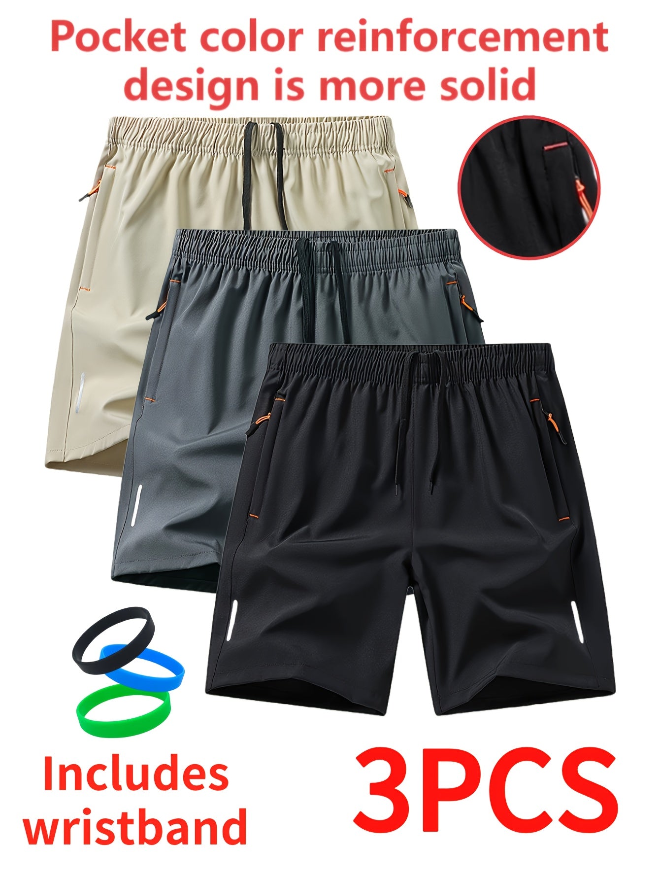 Men's Athletic Shorts - Stretch With Pockets – 14-Variant Selection – view 13