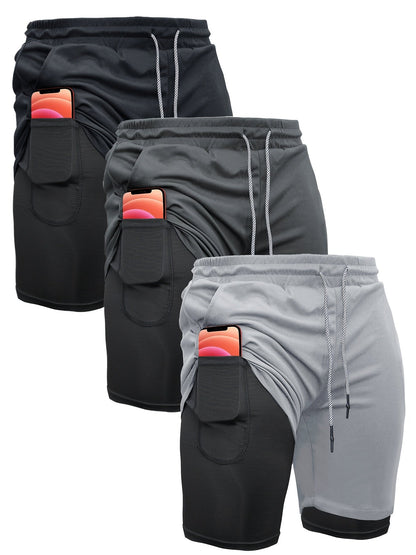 Men's Athletic Shorts - Stretch With Pockets – 5-Color Selection detail view