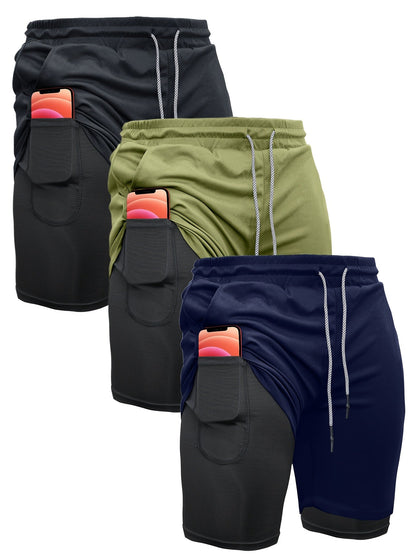 Men's Athletic Shorts - Stretch With Pockets – 5-Color Selection – Black option – main product image
