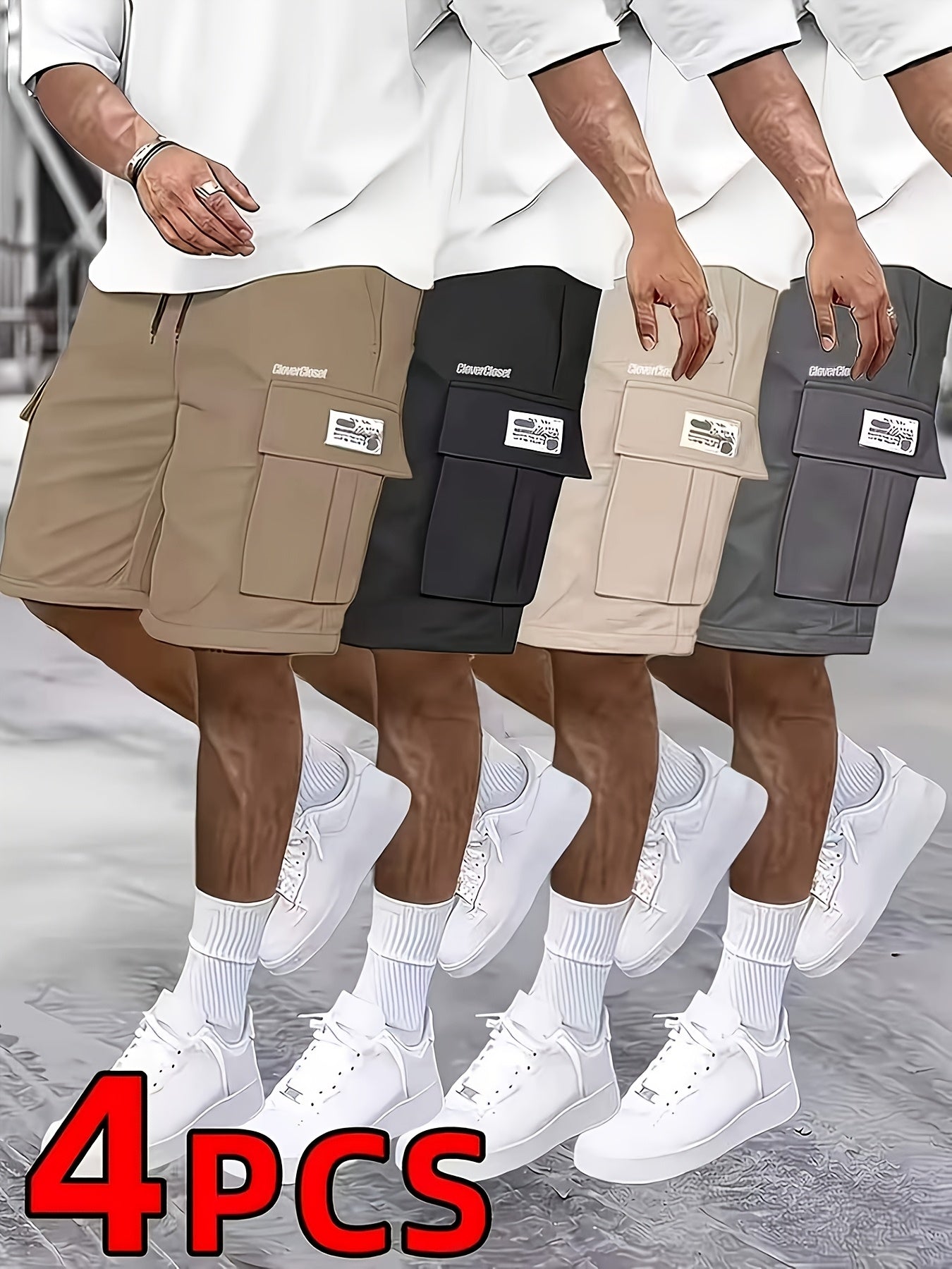 Men's Athletic Shorts - Stretch With Pockets Active – 4-Color Selection – view 13