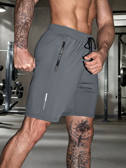 Men's Athletic Shorts - Stretch With Pockets Active – Black / Grey – view 8
