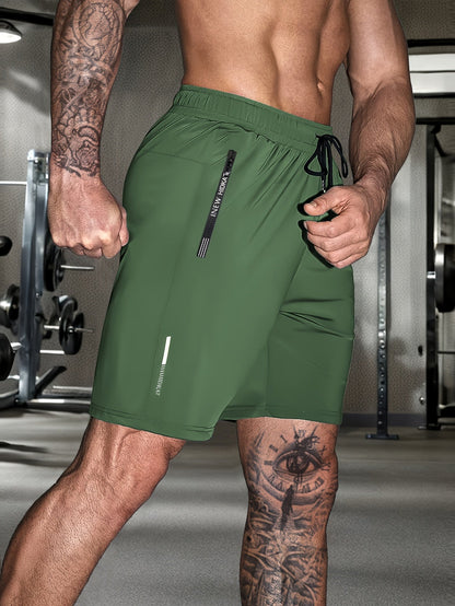 Men's Athletic Shorts - Stretch With Pockets Active – Black / Grey – view 9