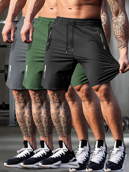 Men's Athletic Shorts - Stretch With Pockets Active – Black / Grey – view 10