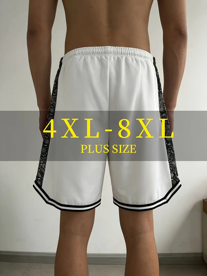 Men's Athletic Shorts - Stretch With Pockets – Black / White – view 3