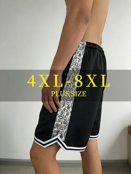 Men's Athletic Shorts - Stretch With Pockets – Black / White – view 7