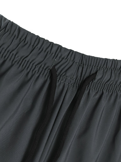Men's Athletic Shorts - Stretch With Pockets – Grey / Green – view 10