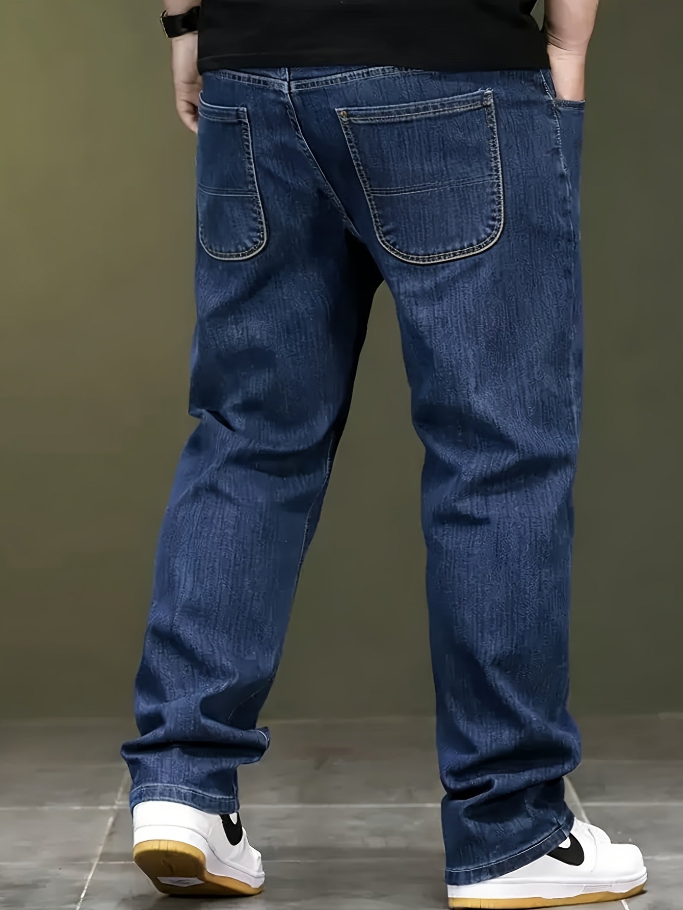 Men's Baggy Jeans - Black Denim Clean Finish – view 3
