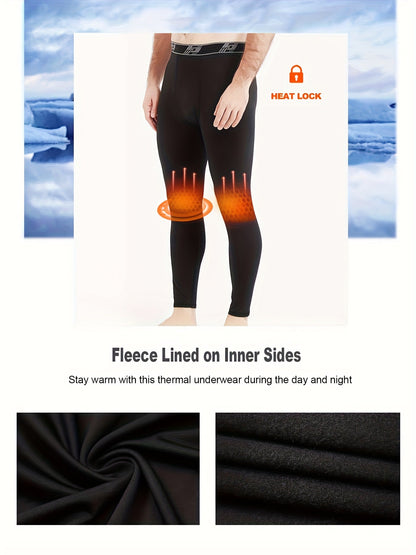 Men's Base Layer Pants – Men's 4-Piece Thermal Compression Tights - Close-Fit Warm Layer – view 9