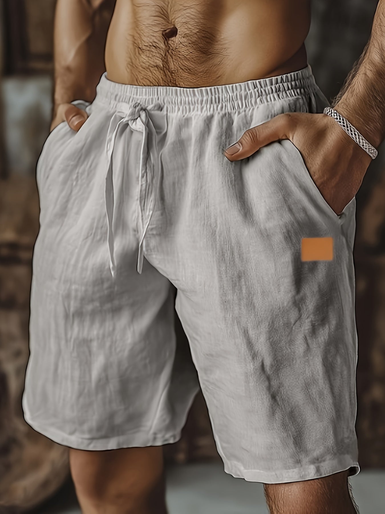 Men's Beach Shorts - Drawstring Waist With Pockets – view 4