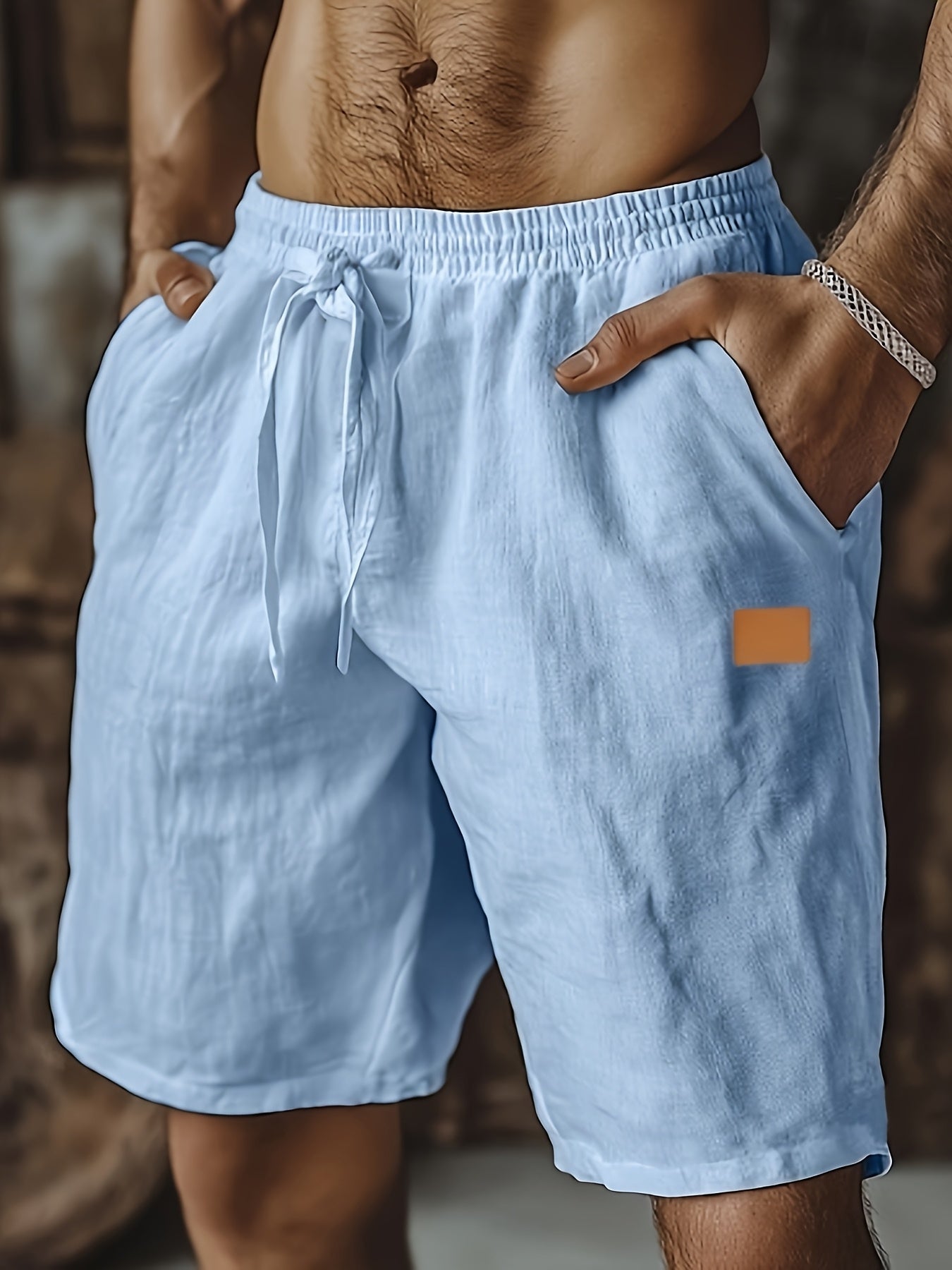 Men's Beach Shorts - Drawstring Waist With Pockets – view 7