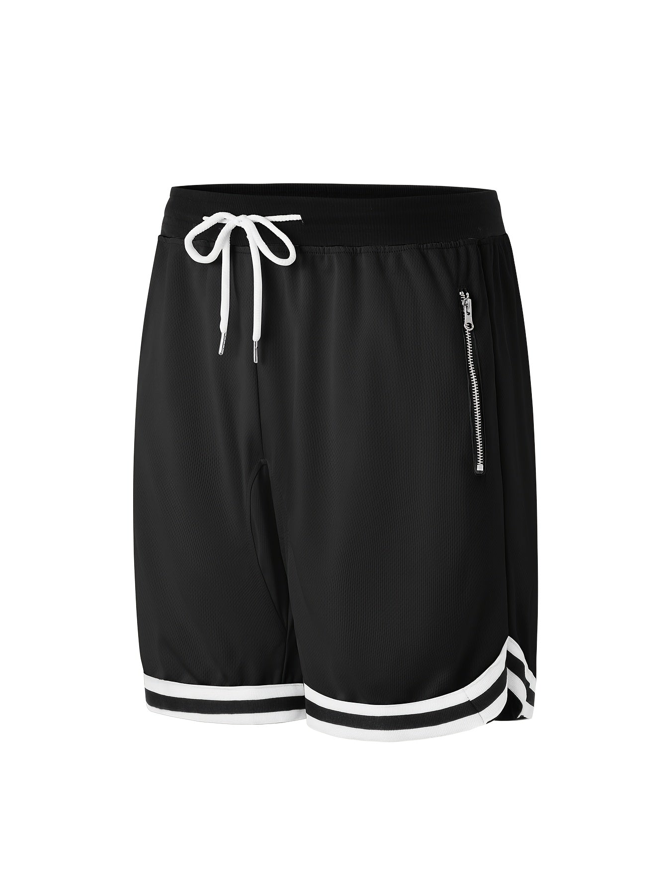 Men's Black + Red + White + Yellow + Green + Khaki Polyester Shorts – view 8