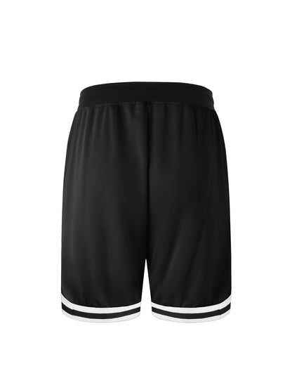 Men's Black + Red + White + Yellow + Green + Khaki Polyester Shorts – view 9