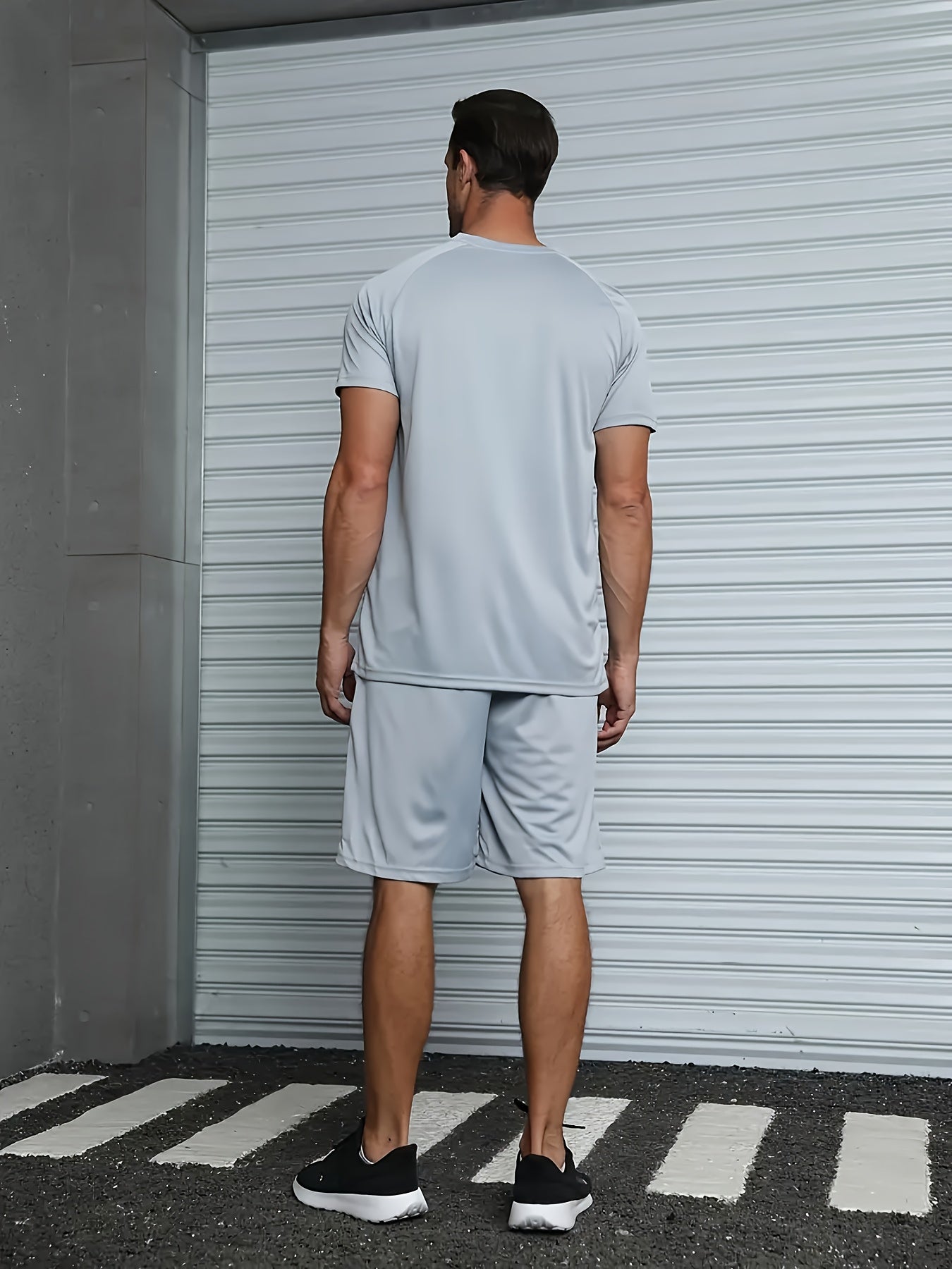 Men's Black + White + Gray + Blue + Navy Blue Polyester Shorts – view 8
