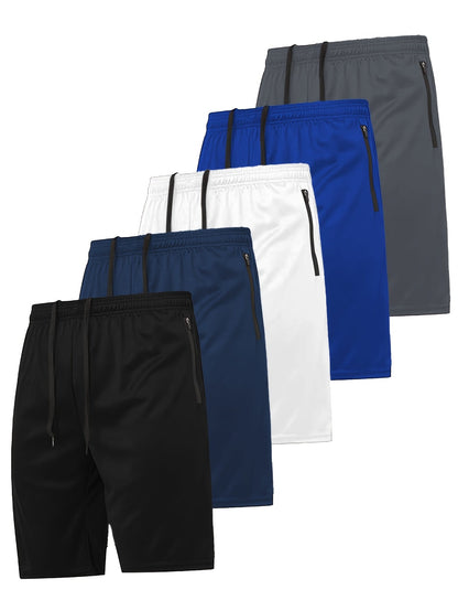 Men's Black + White + Gray + Blue + Navy Blue Polyester Shorts – view 9
