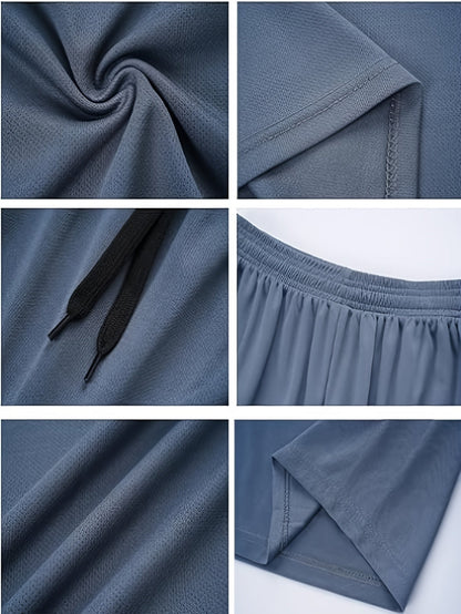 Men's Black + White + Gray + Blue + Navy Blue Polyester Shorts – view 11