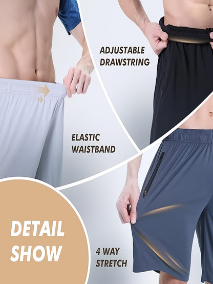 Men's Black + White + Gray + Blue + Navy Blue Polyester Shorts – view 12
