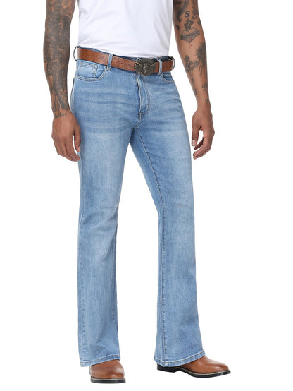 Men's Bootcut Jeans - Classic Wash Clean Finish – Deep Blue – view 7