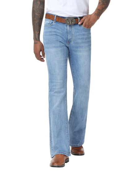 Men's Bootcut Jeans - Classic Wash Clean Finish – Deep Blue – view 8