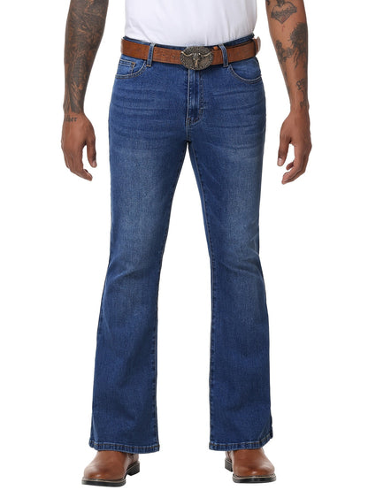 Men's Bootcut Jeans - Classic Wash Clean Finish – Deep Blue – view 13