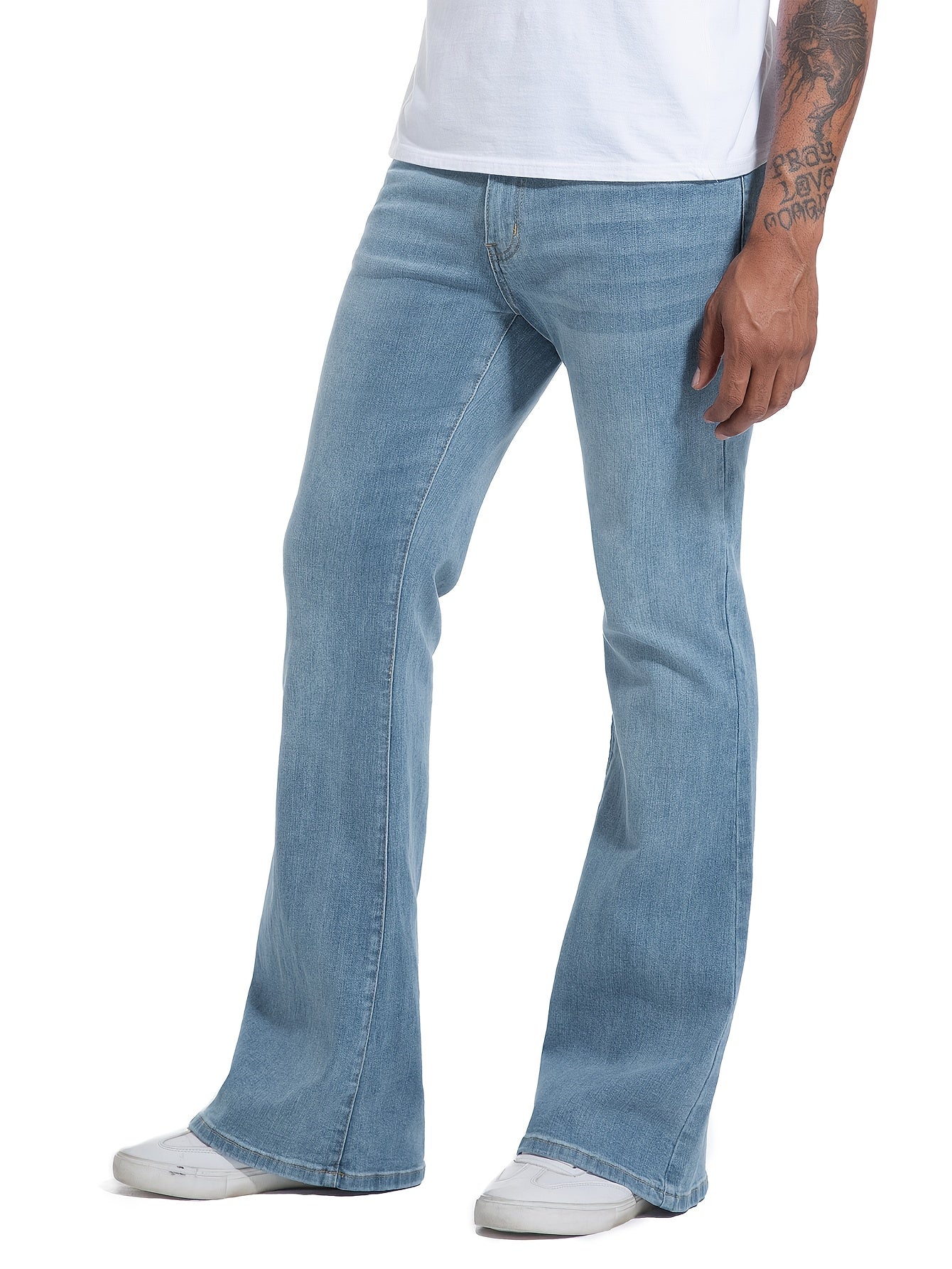 Men's Bootcut Jeans - Classic Wash Clean Finish – Deep Blue – Blue option – view 6