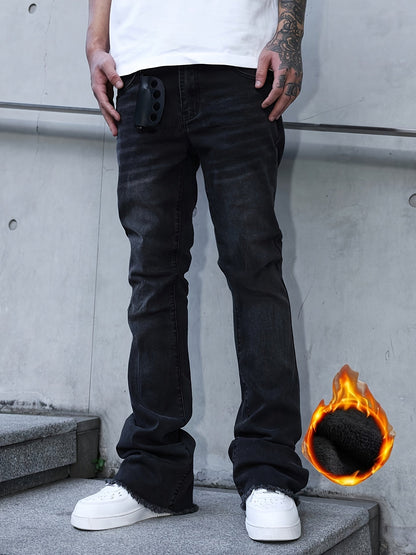 Men's Bootcut Jeans - Classic Wash Clean Finish – Deep Grey – view 4