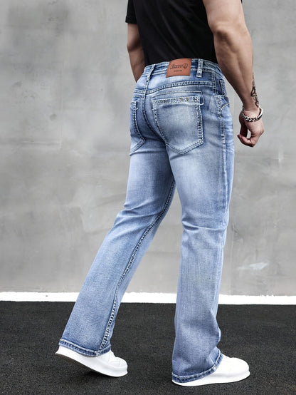 Men's Bootcut Jeans - Vintage Wash Clean Finish – view 10