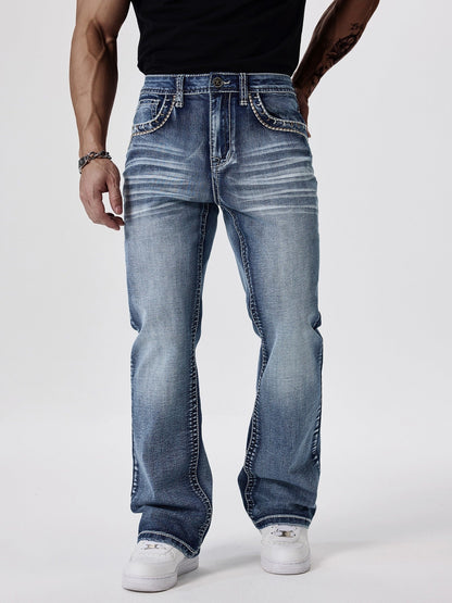 Men's Bootcut Jeans - Vintage Wash Clean Finish – view 11