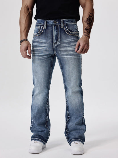 Men's Bootcut Jeans - Vintage Wash Clean Finish – view 12