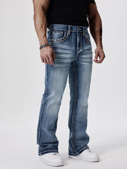 Men's Bootcut Jeans - Vintage Wash Clean Finish – view 13