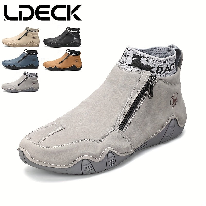 Men's Boots – Comfort Fit for Everyday Wear – Khaki / Grey detail view