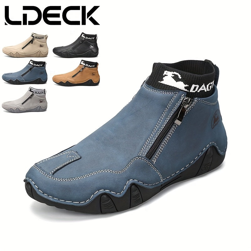 Men's Boots – Comfort Fit for Everyday Wear – Khaki / Grey detail view