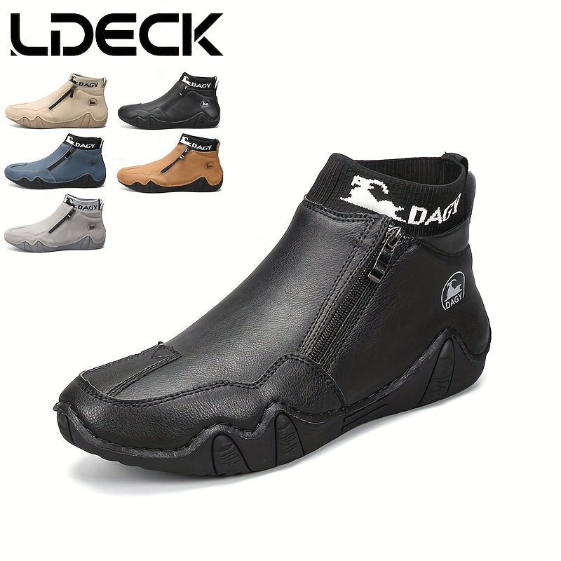 Men's Boots – Comfort Fit for Everyday Wear – Khaki / Grey detail view