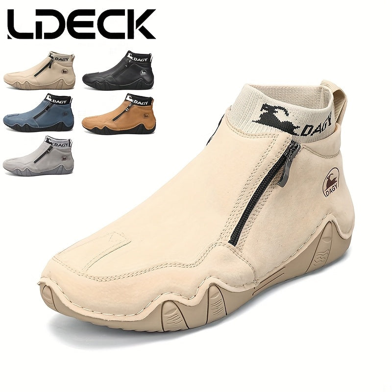 Men's Boots – Comfort Fit for Everyday Wear – Khaki / Grey detail view