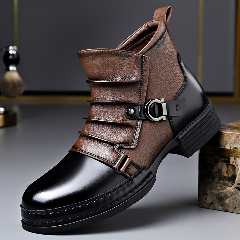 Men's Boots - Comfort Fit for Outdoor & – Brown / Black – Brown option – view 4