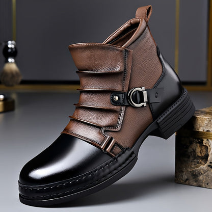 Men's Boots - Comfort Fit for Outdoor & – Brown / Black – Brown option – view 4
