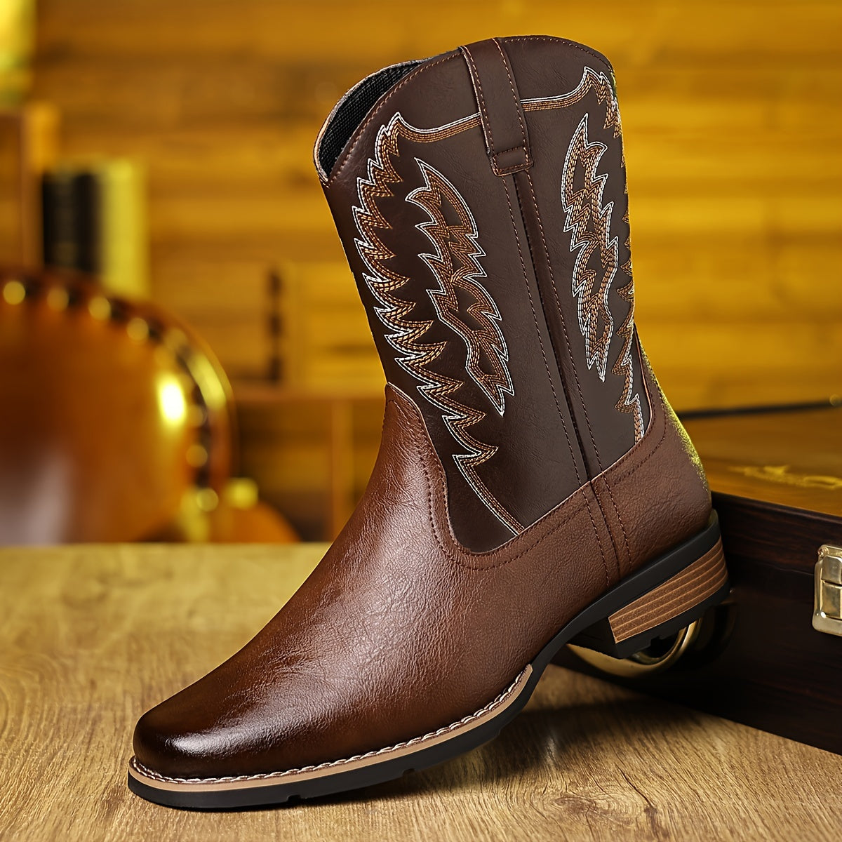 Men's Boots - Everyday Comfort & Durable Sole – Black / Dark Brown – Black option – view 4