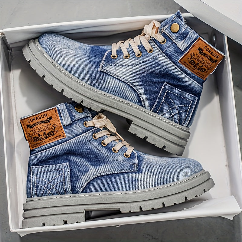 Men's Boots - Lace-Up Design – Blue option – main product image