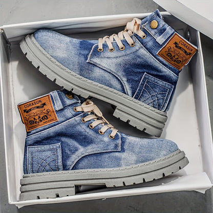 Men's Boots - Lace-Up Design – Blue option – main product image