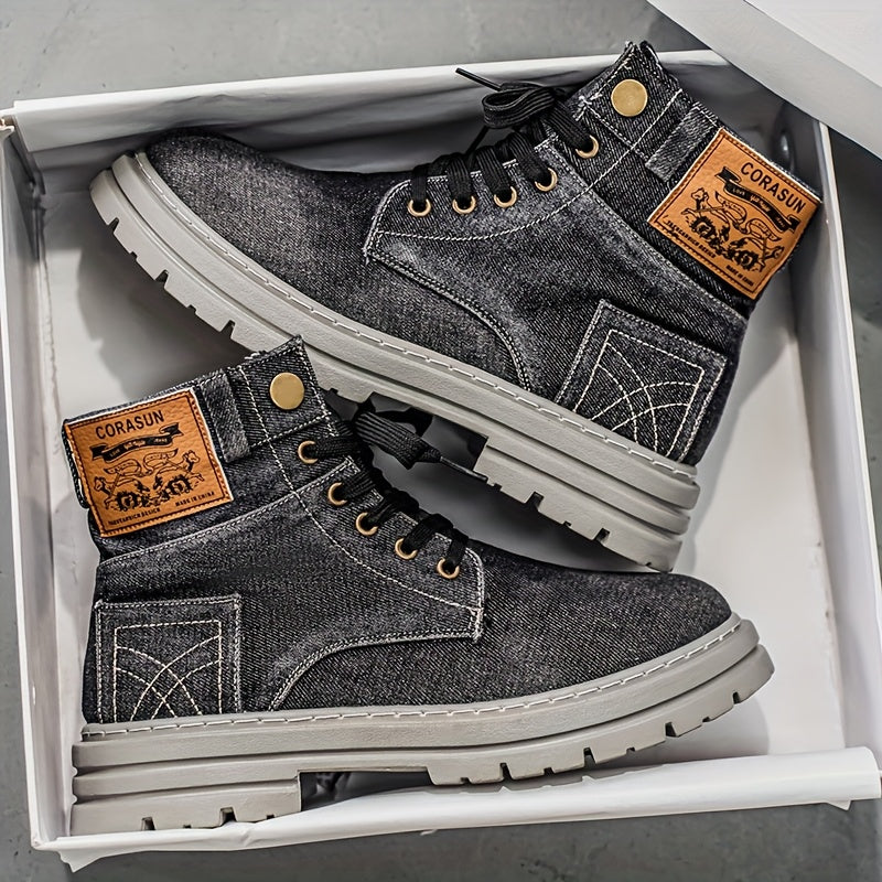 Men's Boots - Lace-Up Design – Blue option – view 2