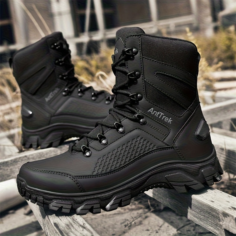Men's Boots - Non-Slip Sole for Outdoor & – Black / Khaki – main product image