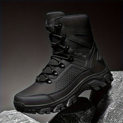Men's Boots - Non-Slip Sole for Outdoor & – Black / Khaki – Black option – view 2